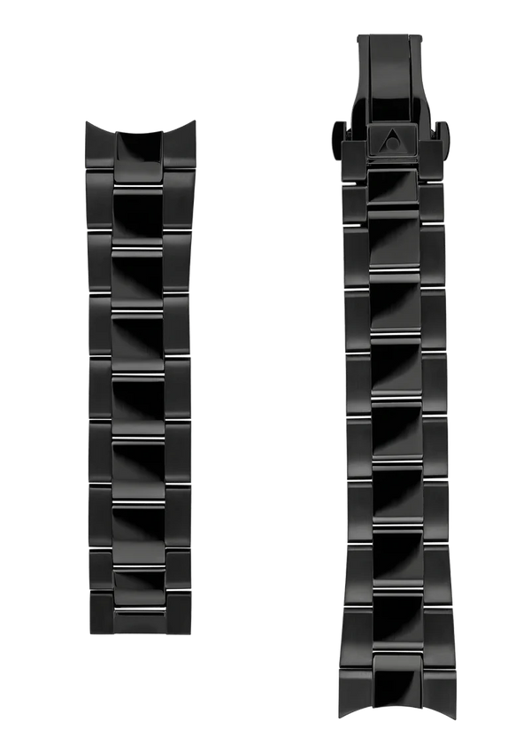 Black Stainless Steel Strap - 22 mm