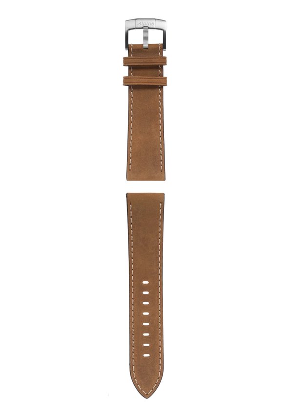 Brown Calf Leather Strap - 22 mm