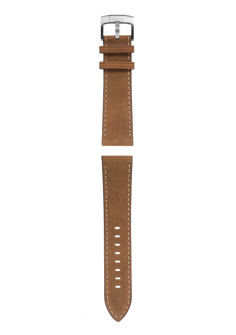 Brown Calf Leather Strap - 22 mm