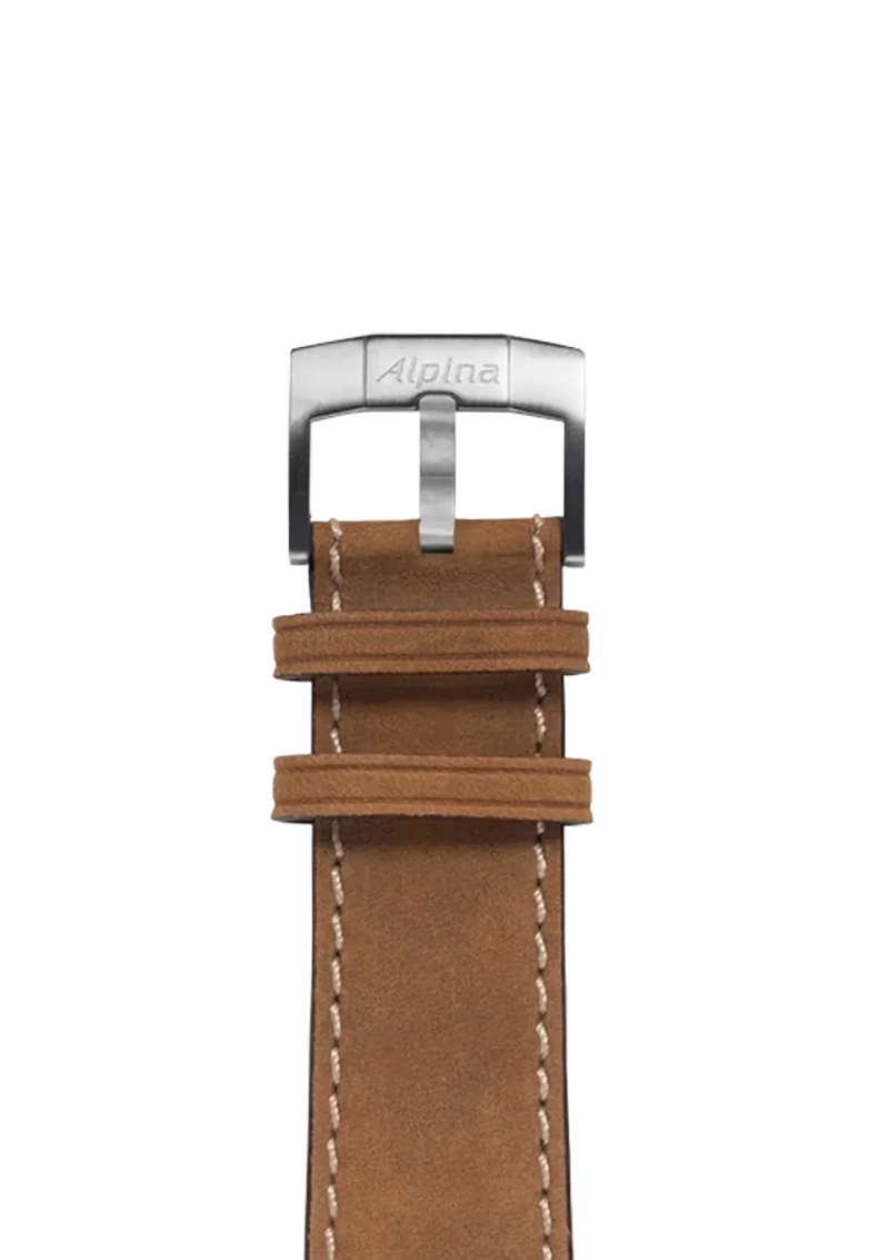 Brown Calf Leather Strap - 22 mm
